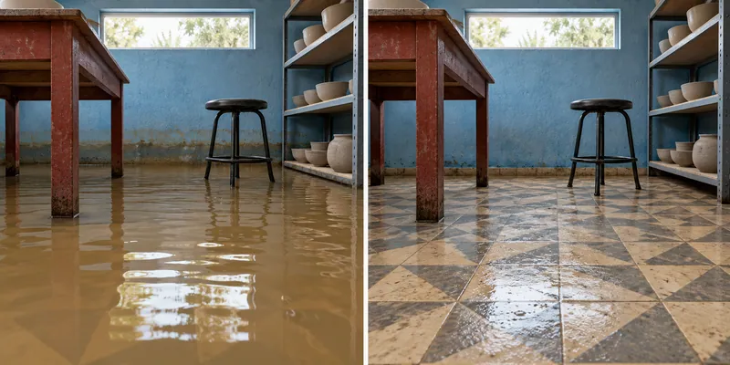Water Extraction in Missouri City before and after accessible standing-water pickup
